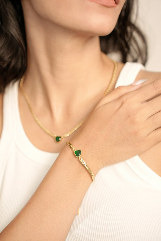 La Pariz Cœur Vert Necklace